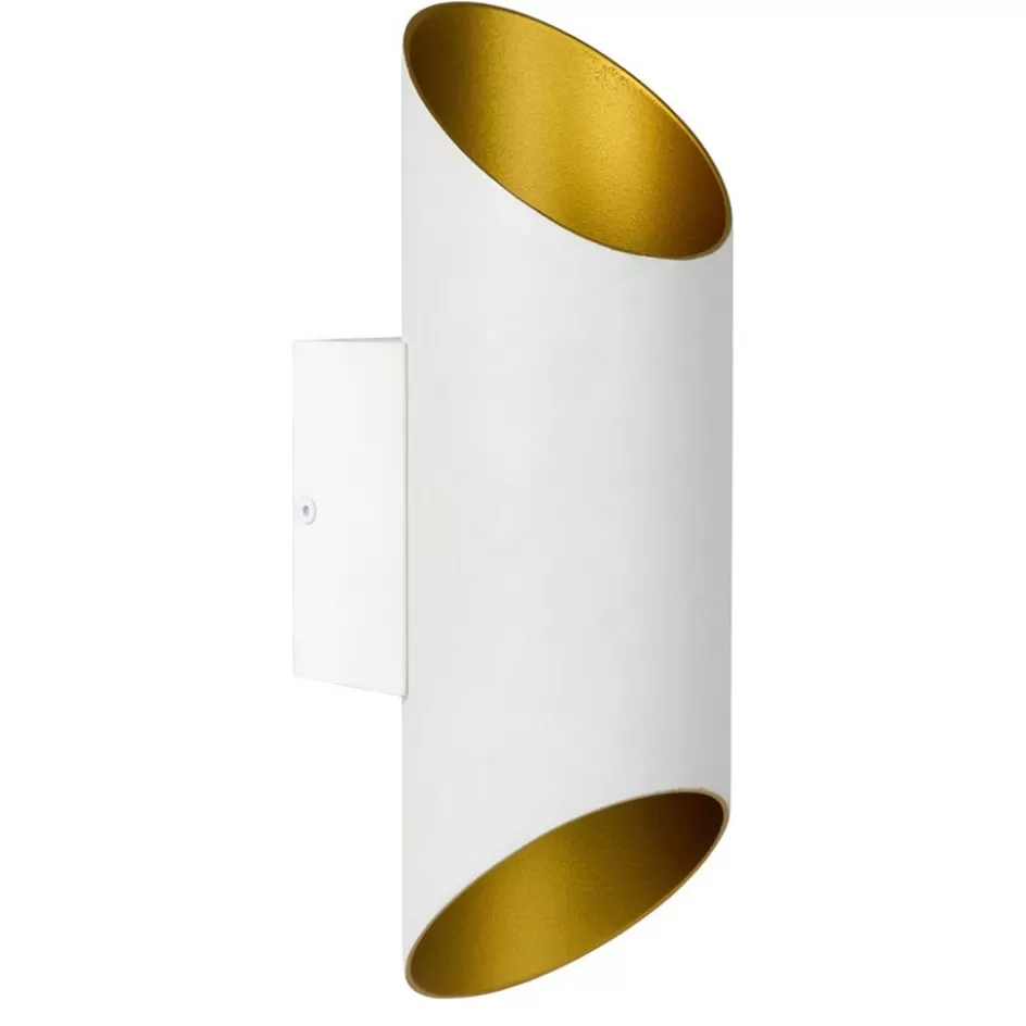 Wandlampen | Design Verlichting>Straluma Wandlamp up+down cilinder wit/goud