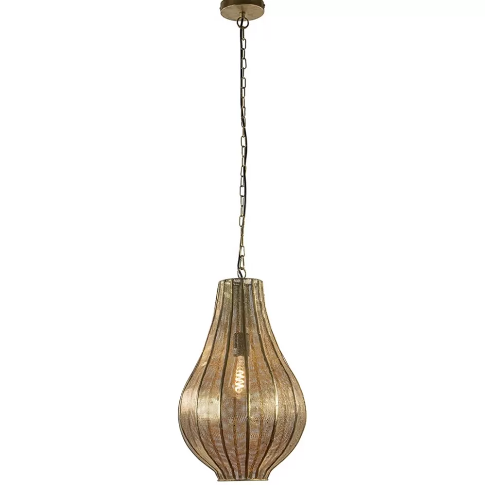 Light and Living | Eetkamerverlichting>Straluma XL Light & Living druppel hanglamp goud oosters Micha