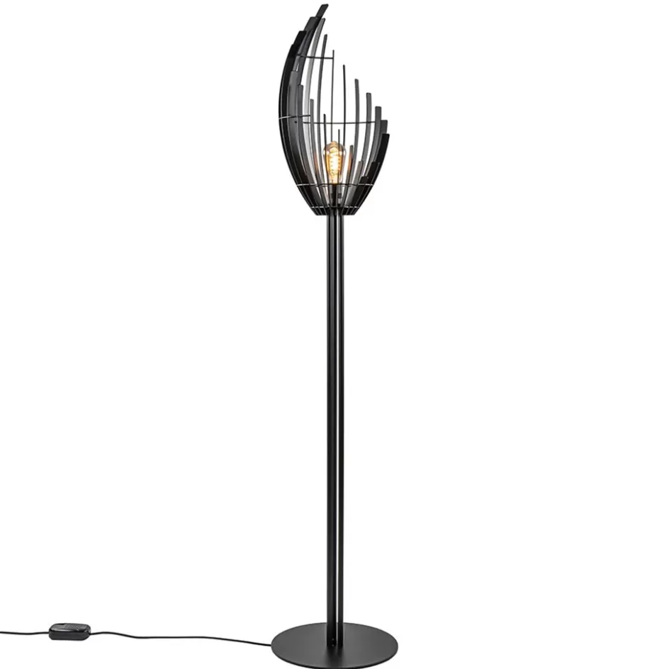 Vloerlampen | Design Verlichting>Straluma Zwart metalen design vloerlamp Omegna dimbaar