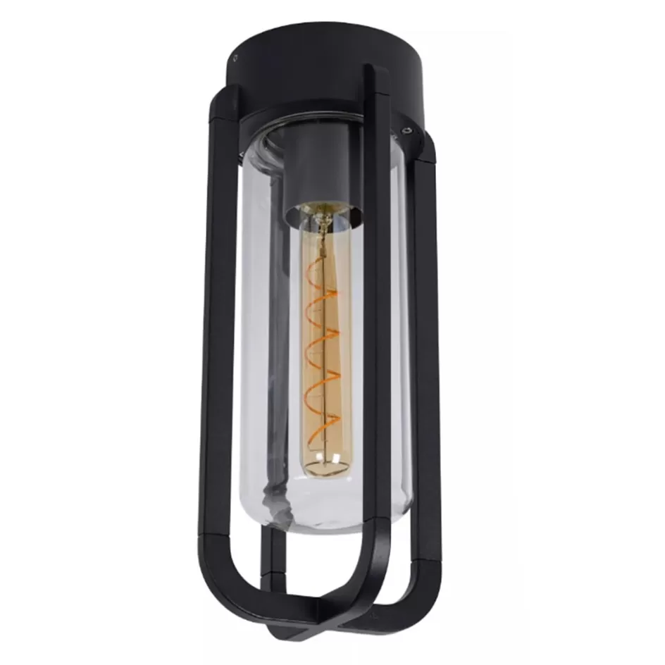 Plafondlampen | Buitenlampen>Straluma Zwarte buitenlamp plafond IP44